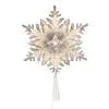 11.5" LED White-Silver Snowflake Tree Top