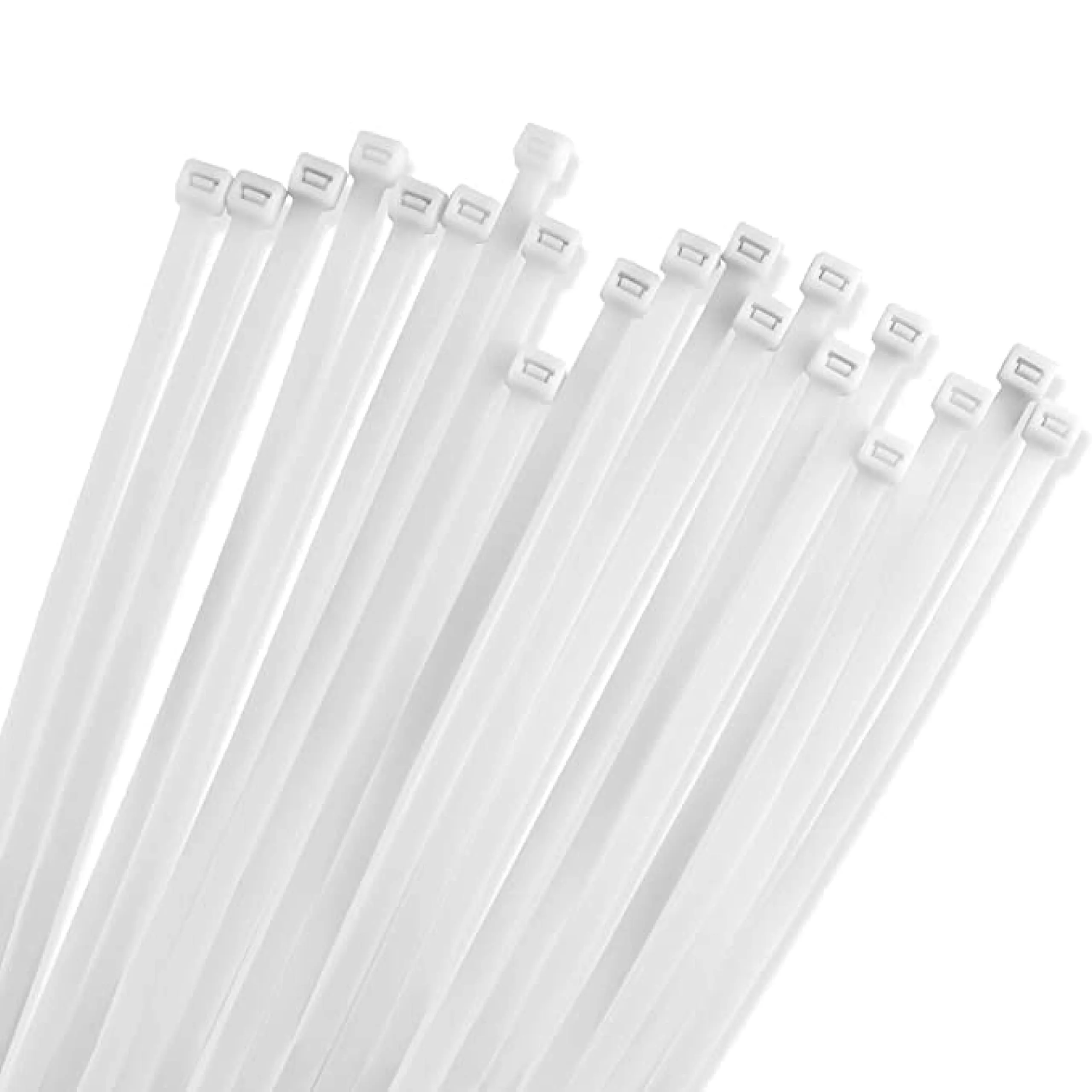 11" White Zip Cable Ties (1000 Pack), 50Lbs Tensile Strength - Heavy Duty, SelfLocking