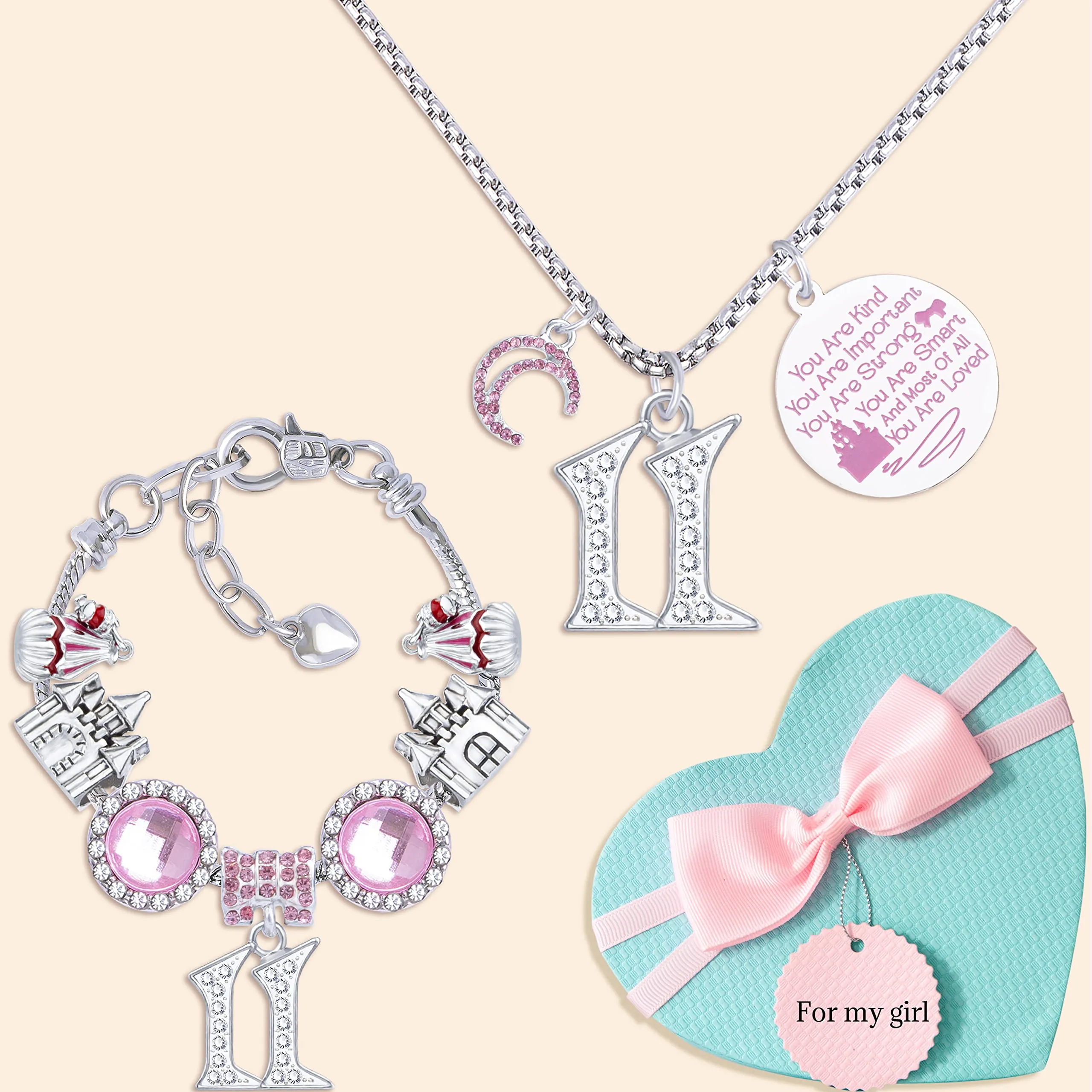 11th Birthday Gifts For Girls, 11th Birthday Charm Bracelet, 11th Birthday