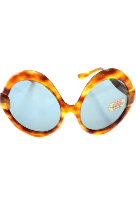 1960s Mod Giant Oversized Tortoise Deadstock Vintage Sunglasses