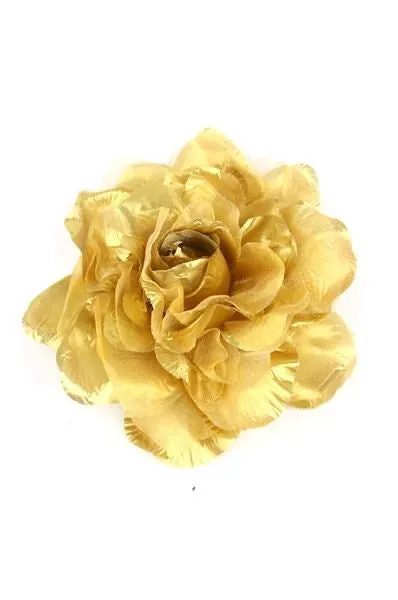 20pk Flower Hair Decorations - Gold Clips #AS01434GOL