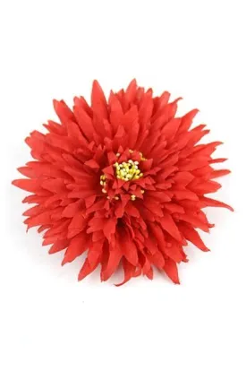 24pk Flower Hair Decorations - Red Clips #AS01426