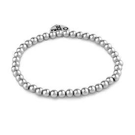 4mm Silver Bead Bracelet