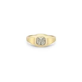 .77 ctw Radiant Cut Diamond Signet Ring