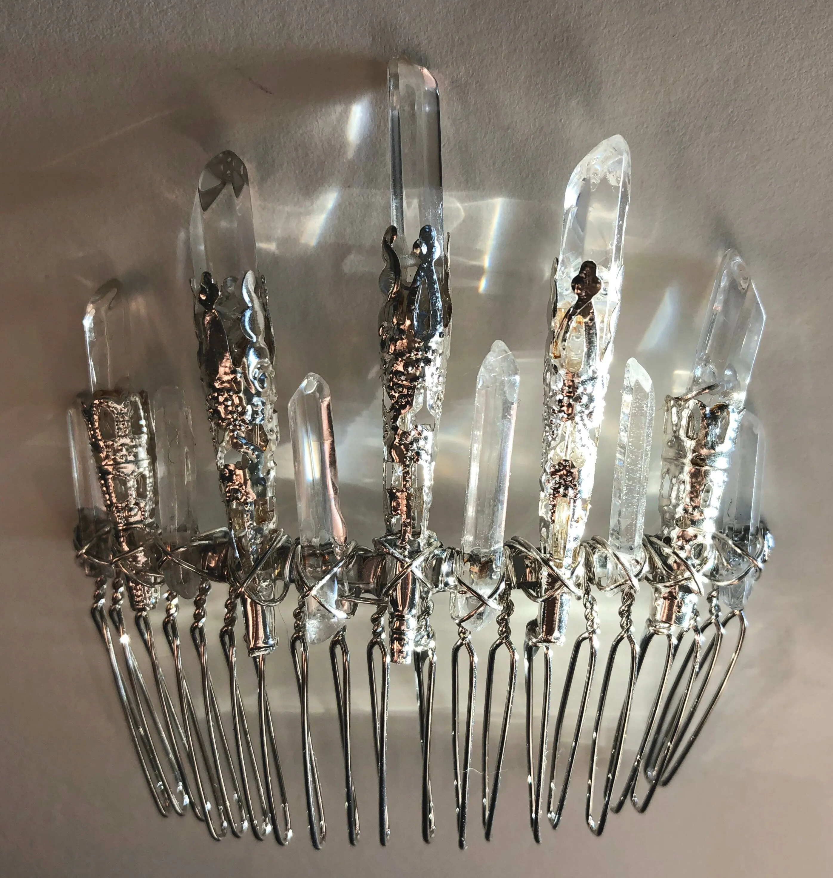 8cm Crystal Filigree Comb