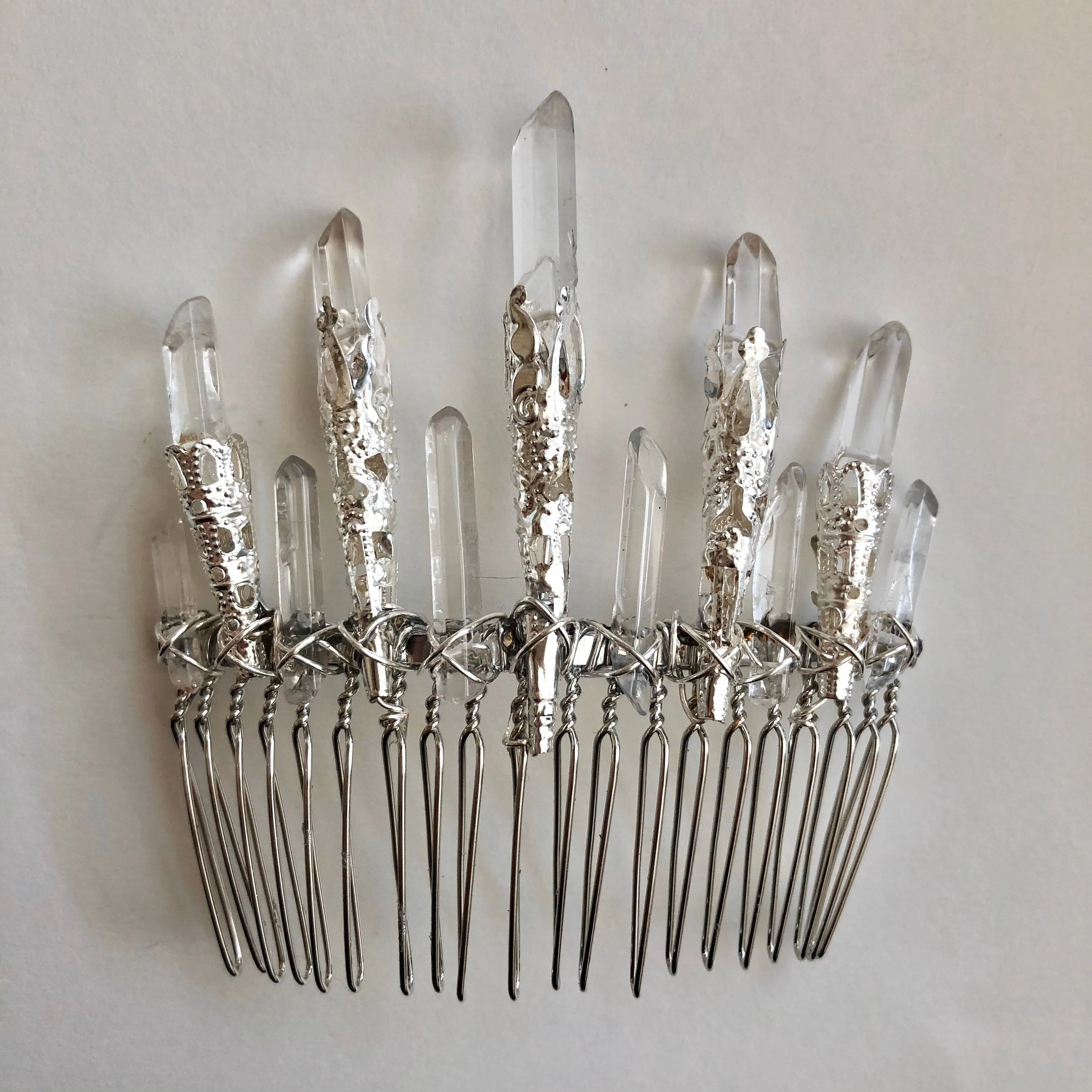 8cm Crystal Filigree Comb