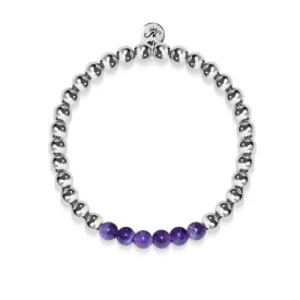 Admiration | Silver | Amethyst | Gemstone Expression Bracelet