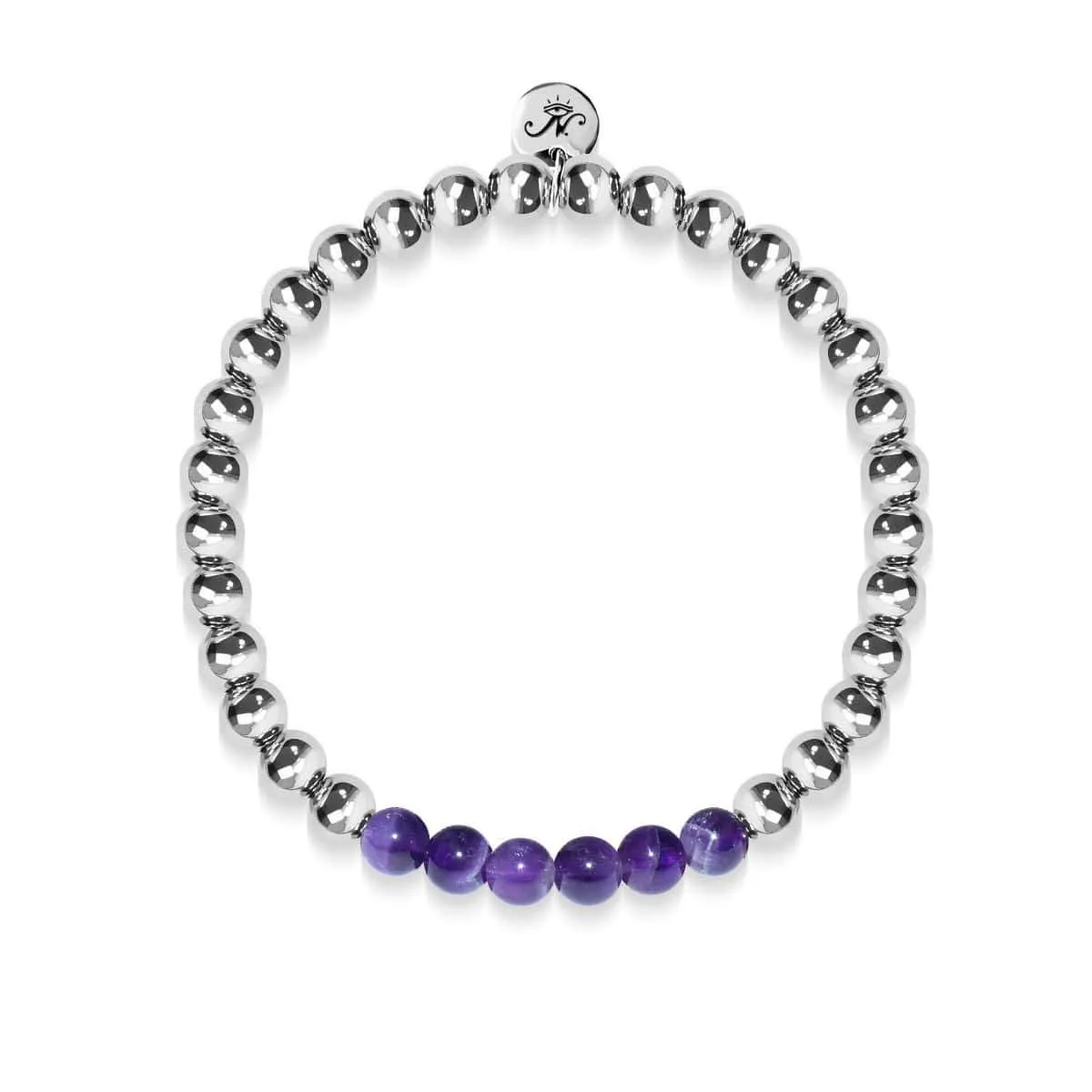 Admiration | Silver | Amethyst | Gemstone Expression Bracelet