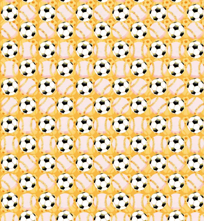 Adult size, Yellow Football, 100% Silk Twill Tie