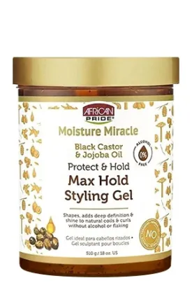 African Pride Moisture Miracle Black Castor & Jojoba Oil Curl Defining Gel