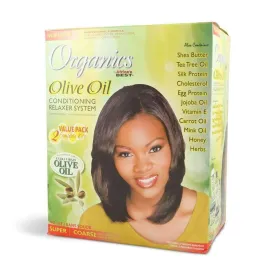 Africa's Best Organics Olive Oil Conditioning Relaxer System - 2 Kit Value Pack Super