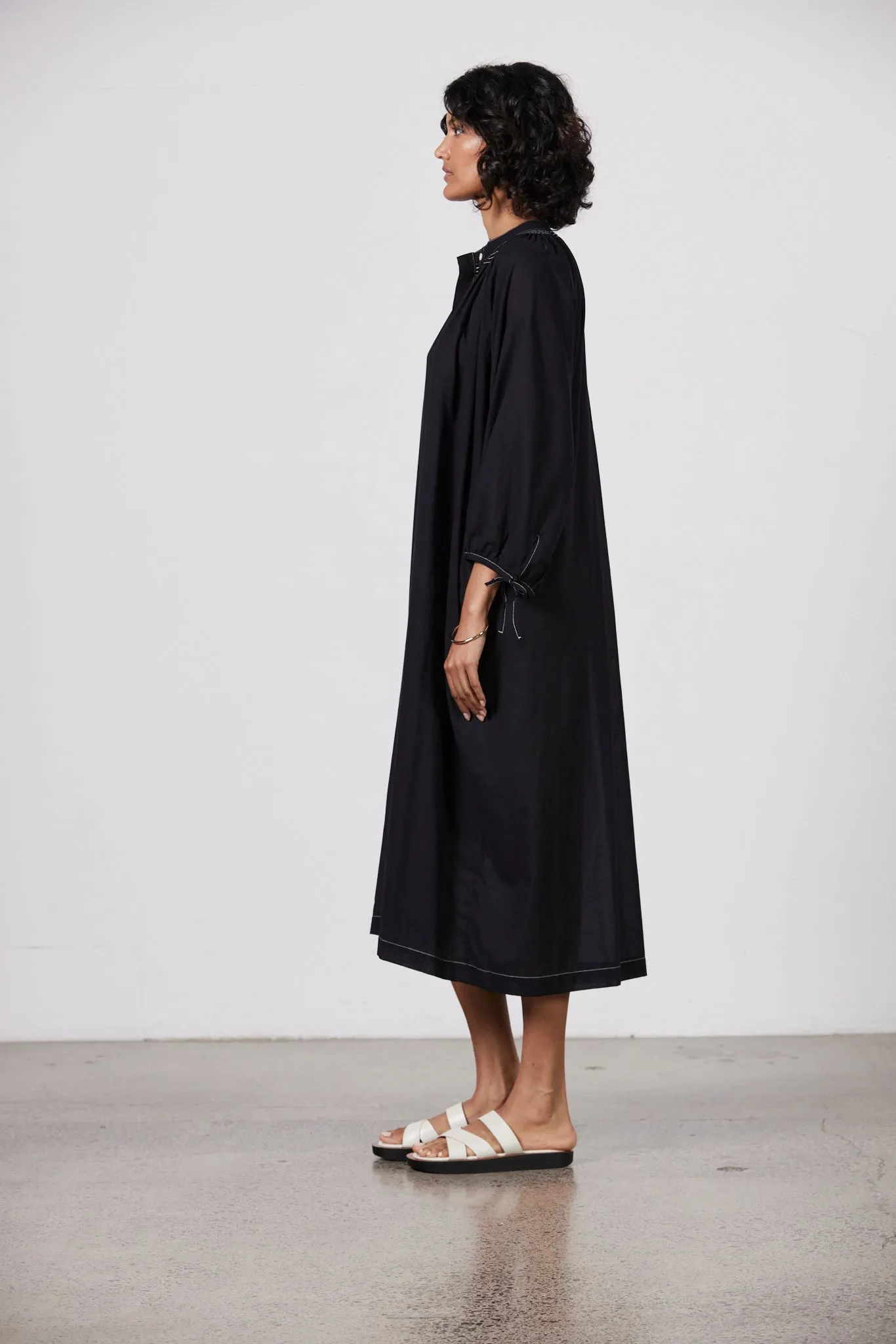 Agathe Cotton Dress - Black