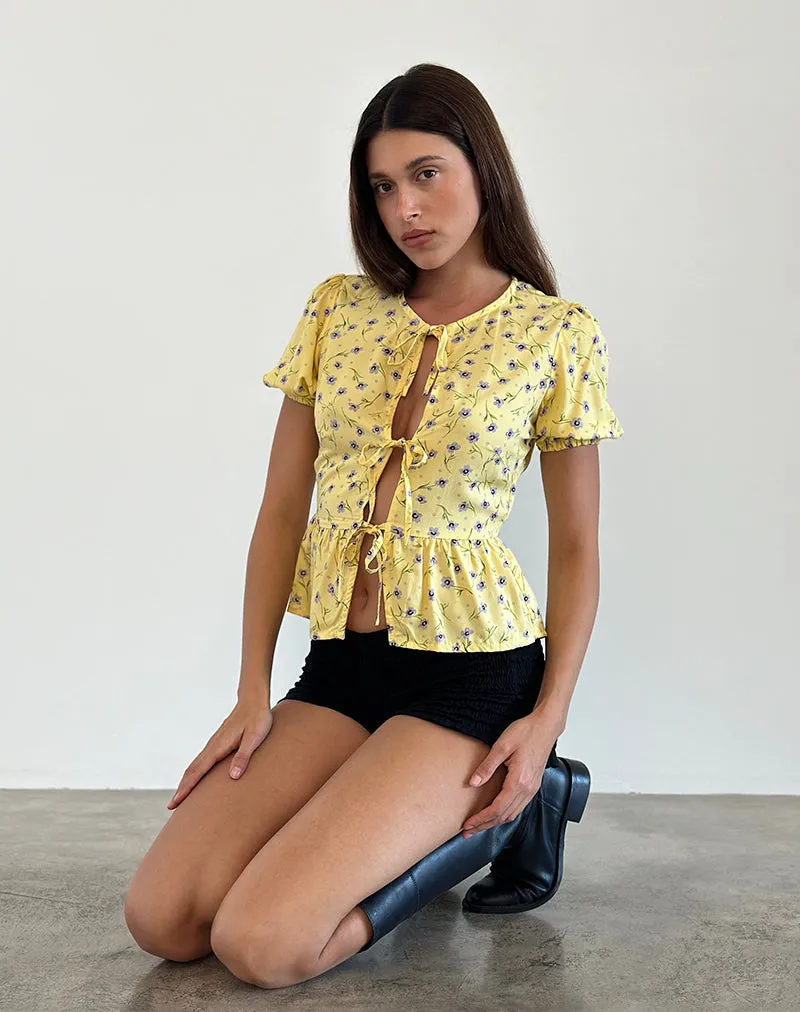 Ajasi Blouse in Wild Flower Lemon Drop