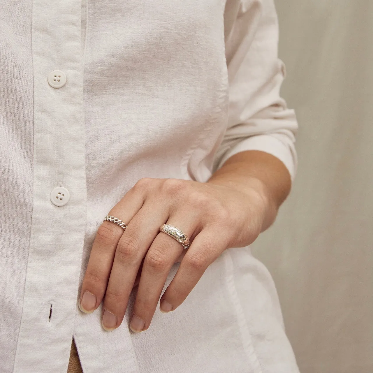 Alexa Dome Ring Silver