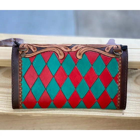 American Darling Floral Tooled & Painted Wallet