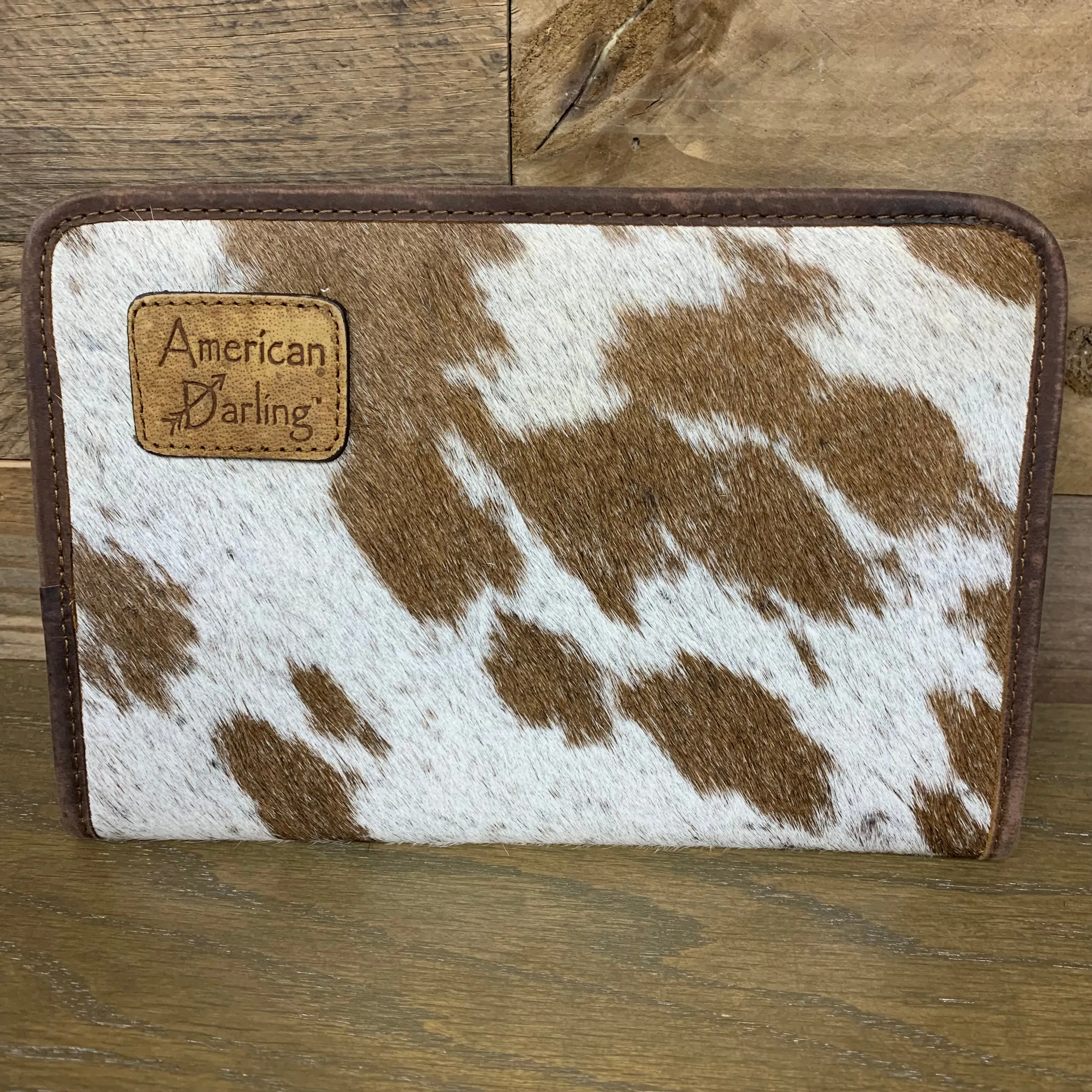 American Darling Hair on Hide Leather Magnetic Snap Clutch