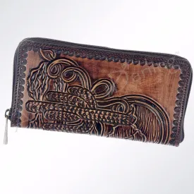 American Darling Tooled Cactus Wallet