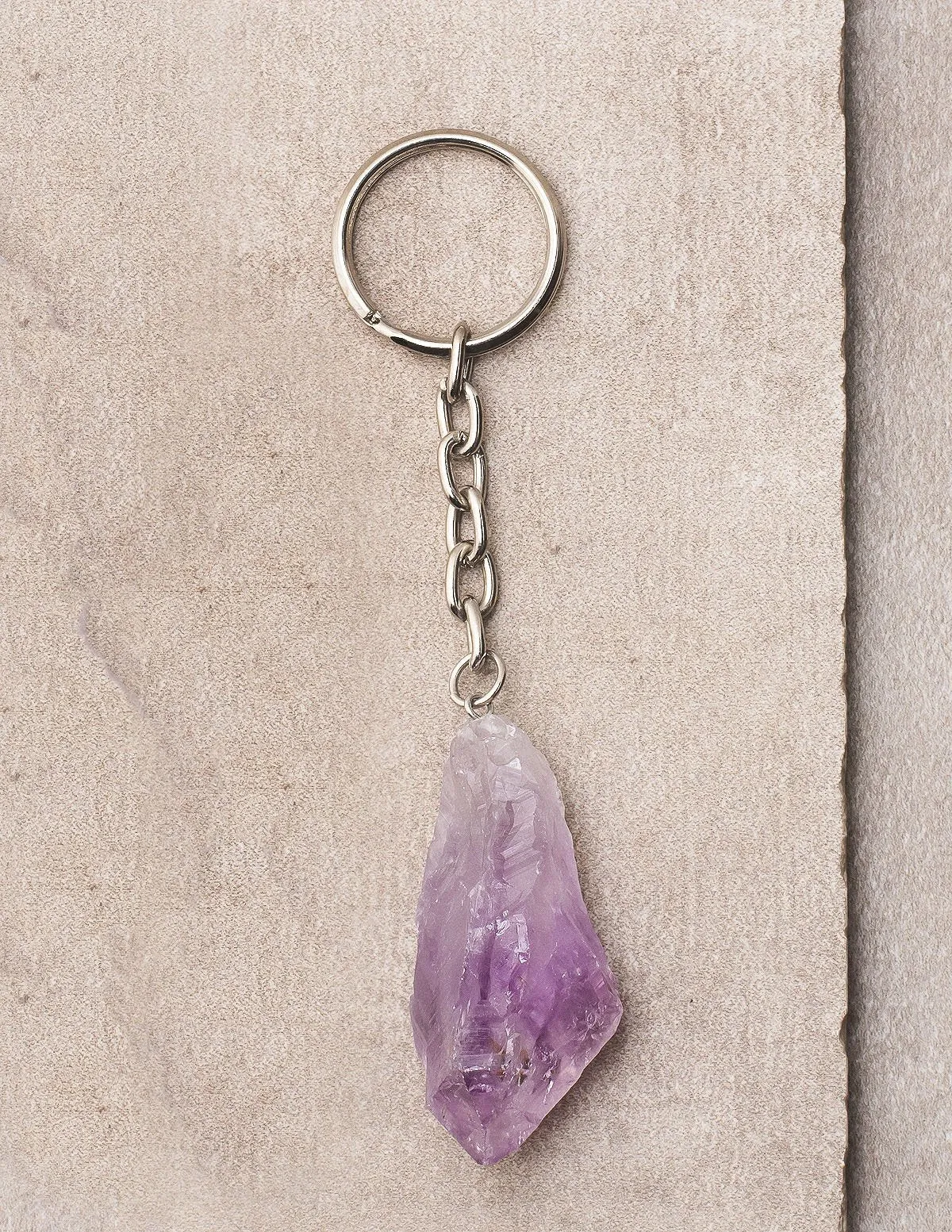 Amethyst Crystal Keychain