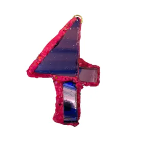 AMW NEON NUMBERS NEON PINK & PURPLE BROOCH / PENDANT, 2014