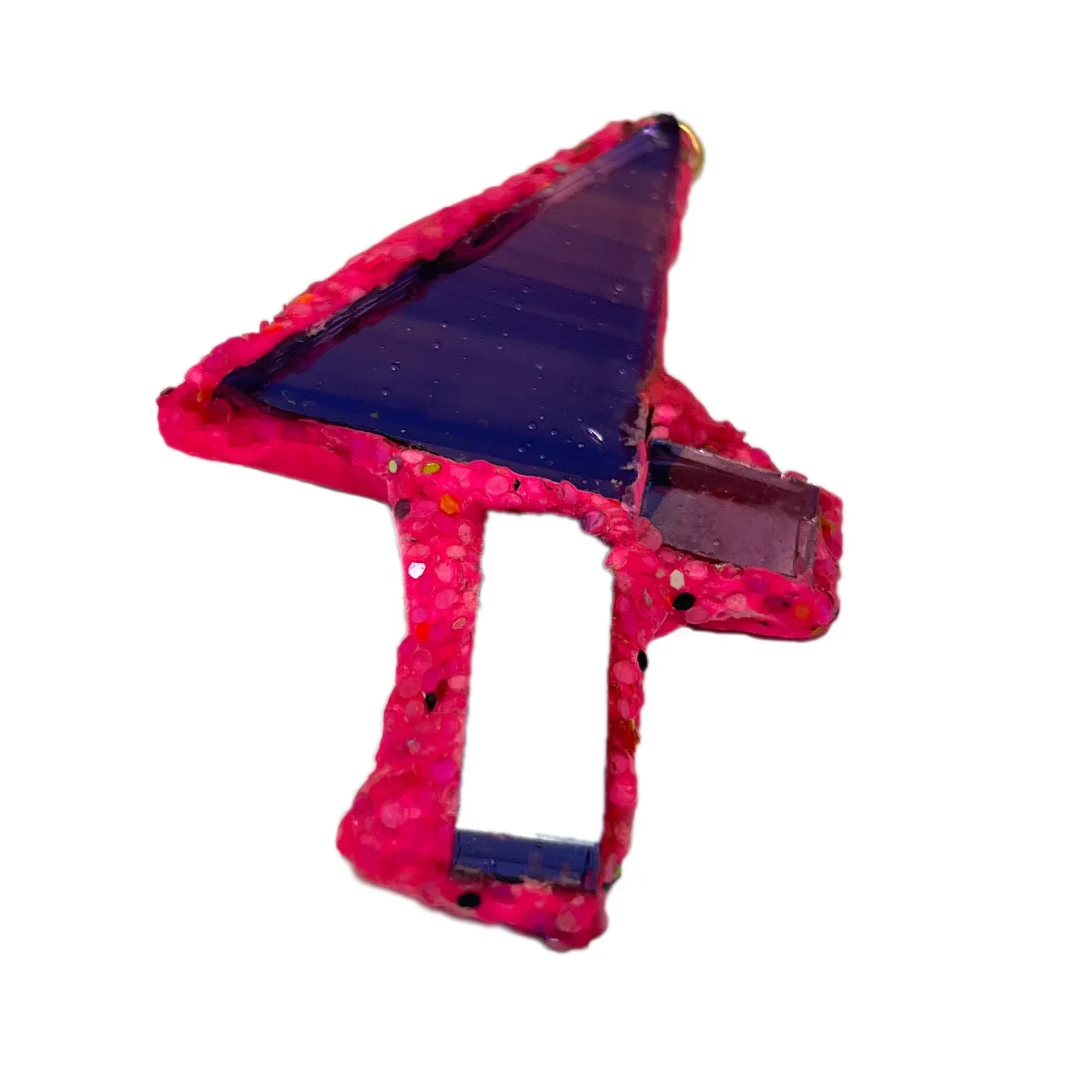 AMW NEON NUMBERS NEON PINK & PURPLE BROOCH / PENDANT, 2014