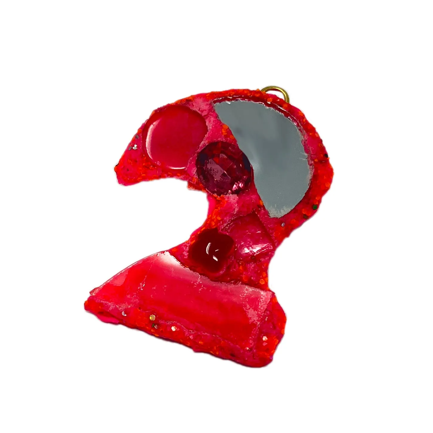 AMW NEON NUMBERS NEON PINK BROOCH / PENDANT, 2014