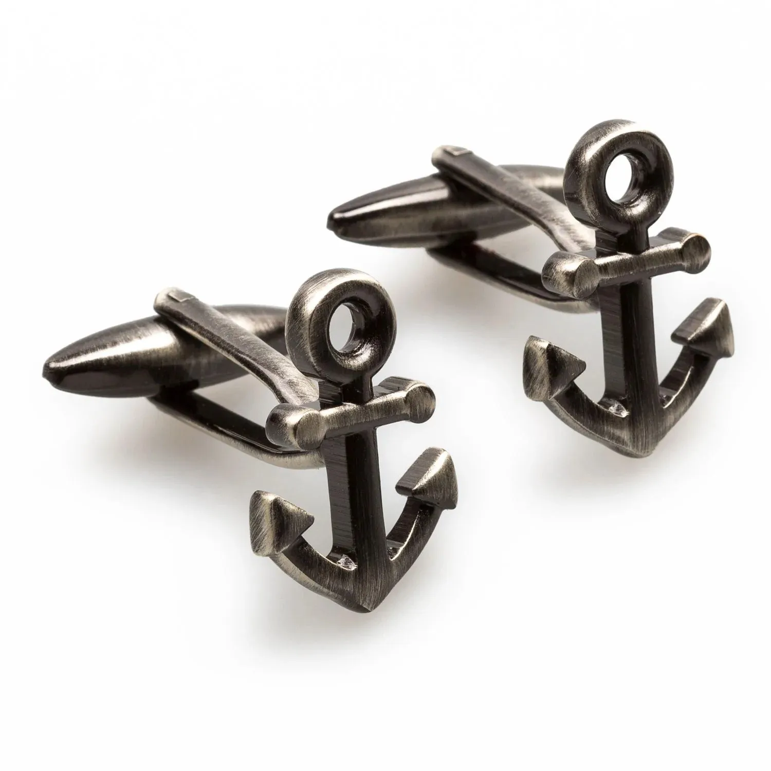 Anchor Cufflinks - Antique Silver