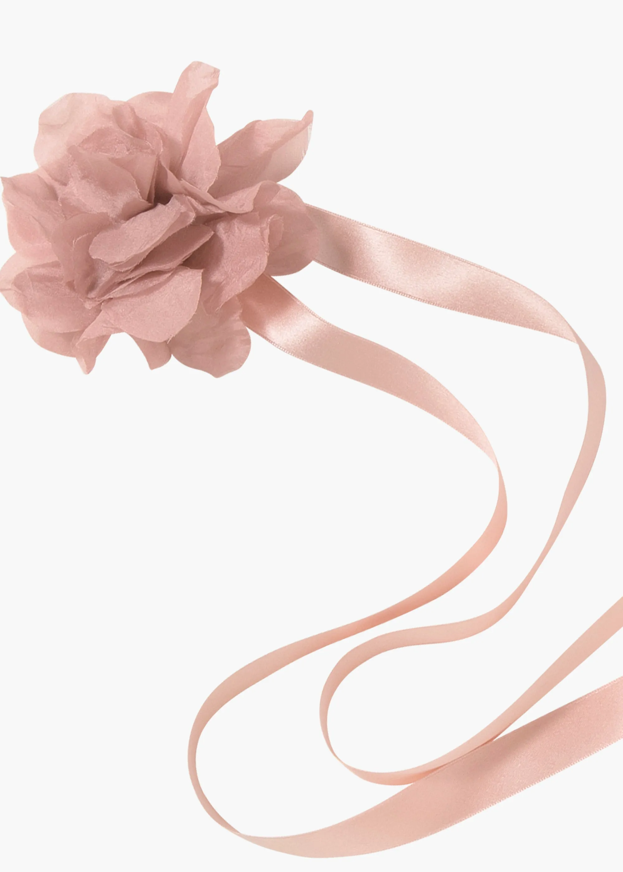 Anelise Ribbon Tie -- Dusty Rose