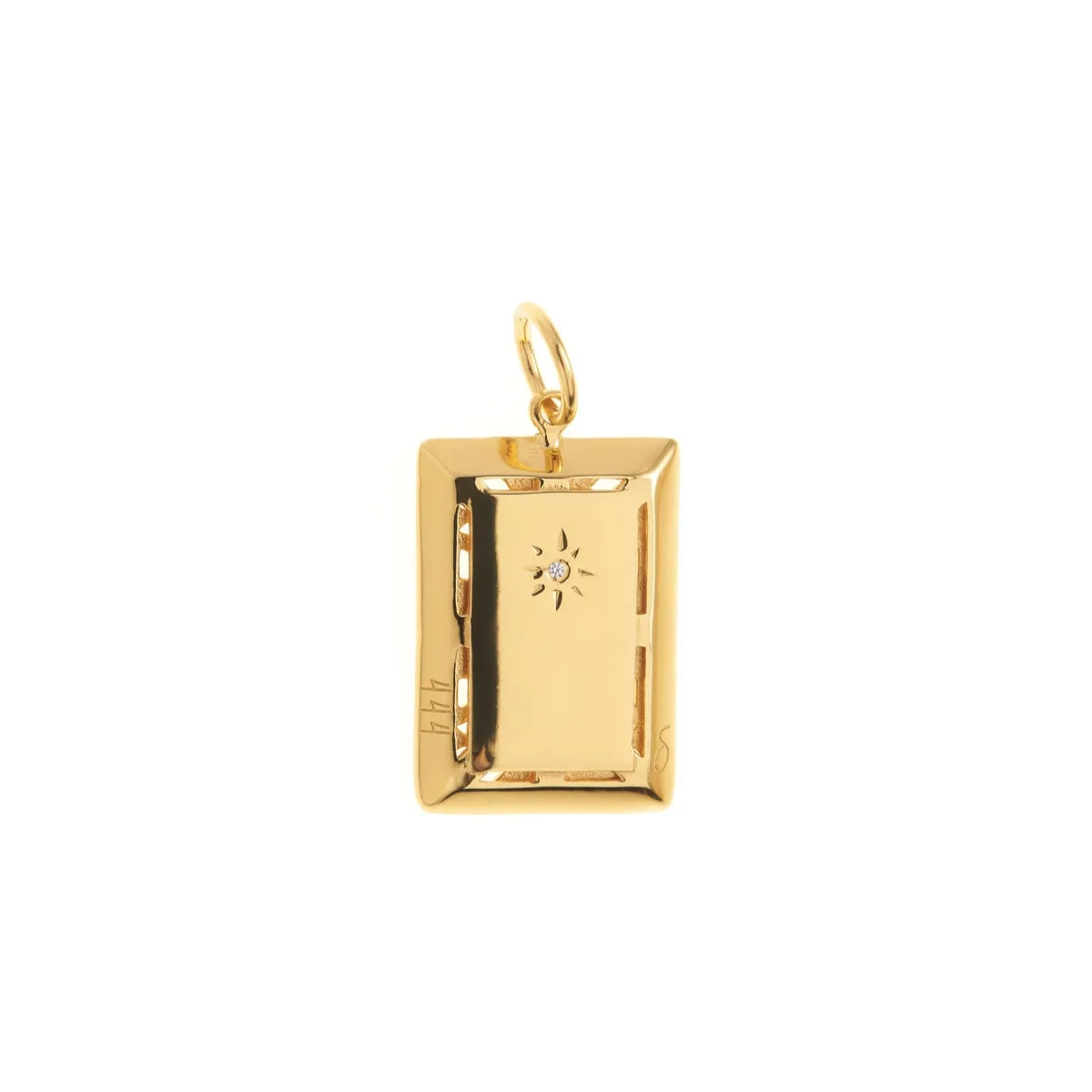 Angel Rectangular Charm Gold Vermeil