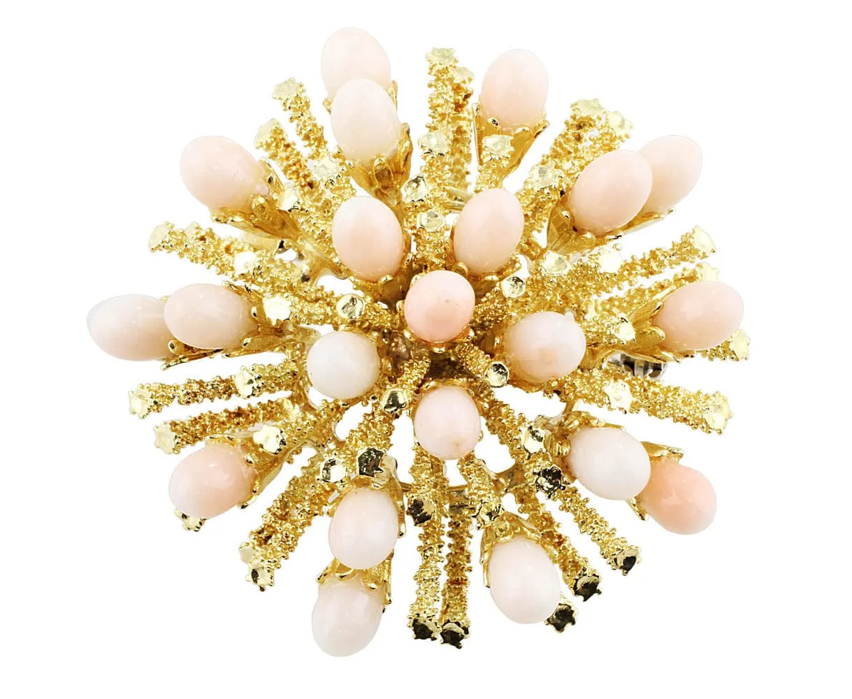 Angel Skin Coral Brooch