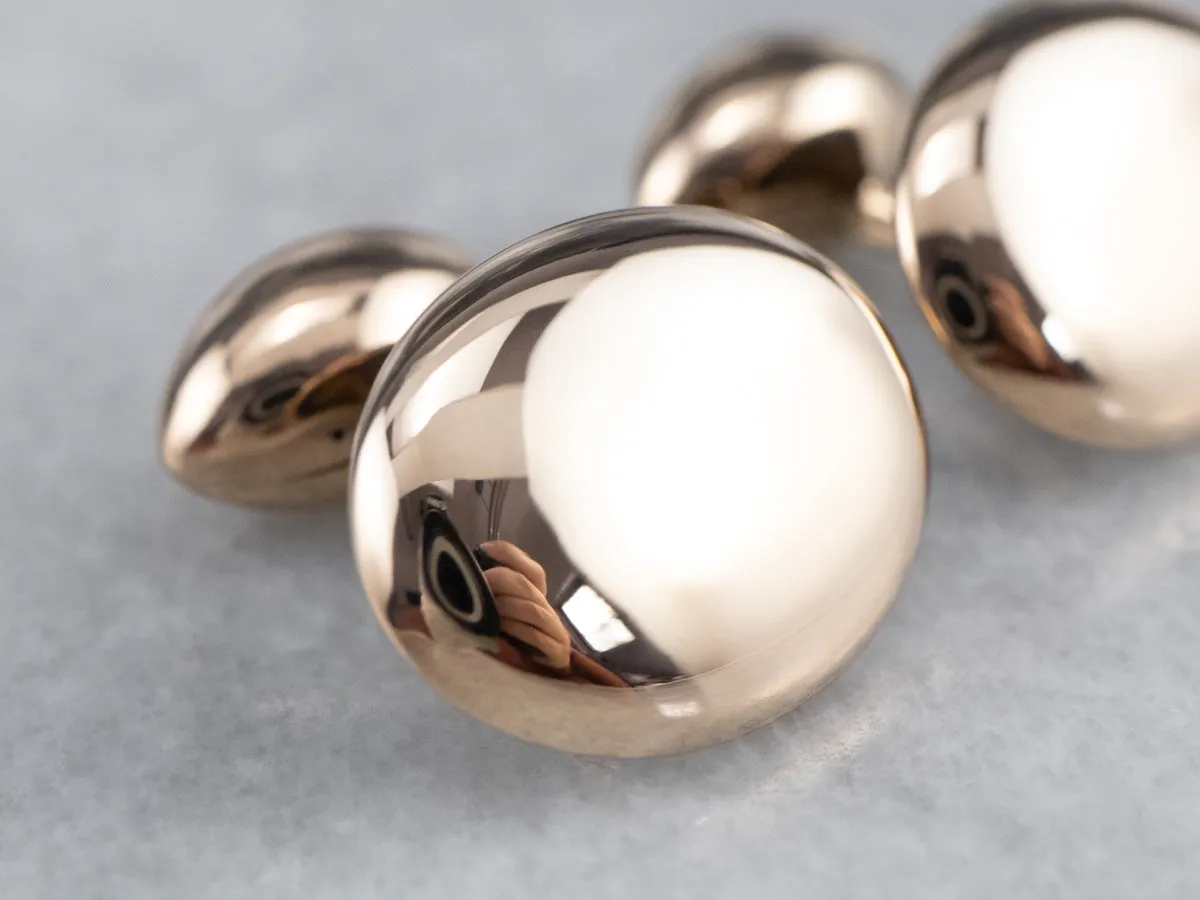 Antique Polished Rose Gold Cufflinks