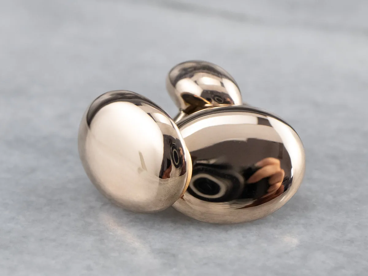 Antique Polished Rose Gold Cufflinks