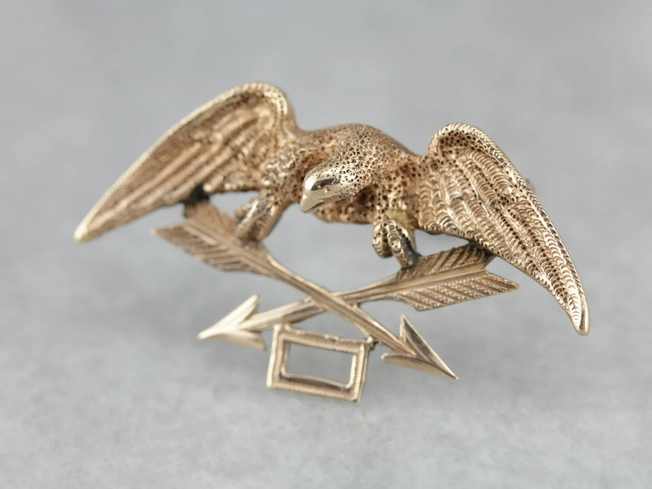 Antique US Military Patriotic Eagle Pin or Fraternal Brooch