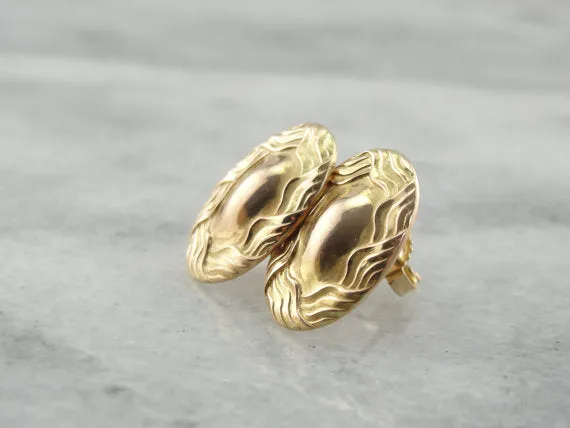 Antique Victorian Stud Earrings in Yellow Gold