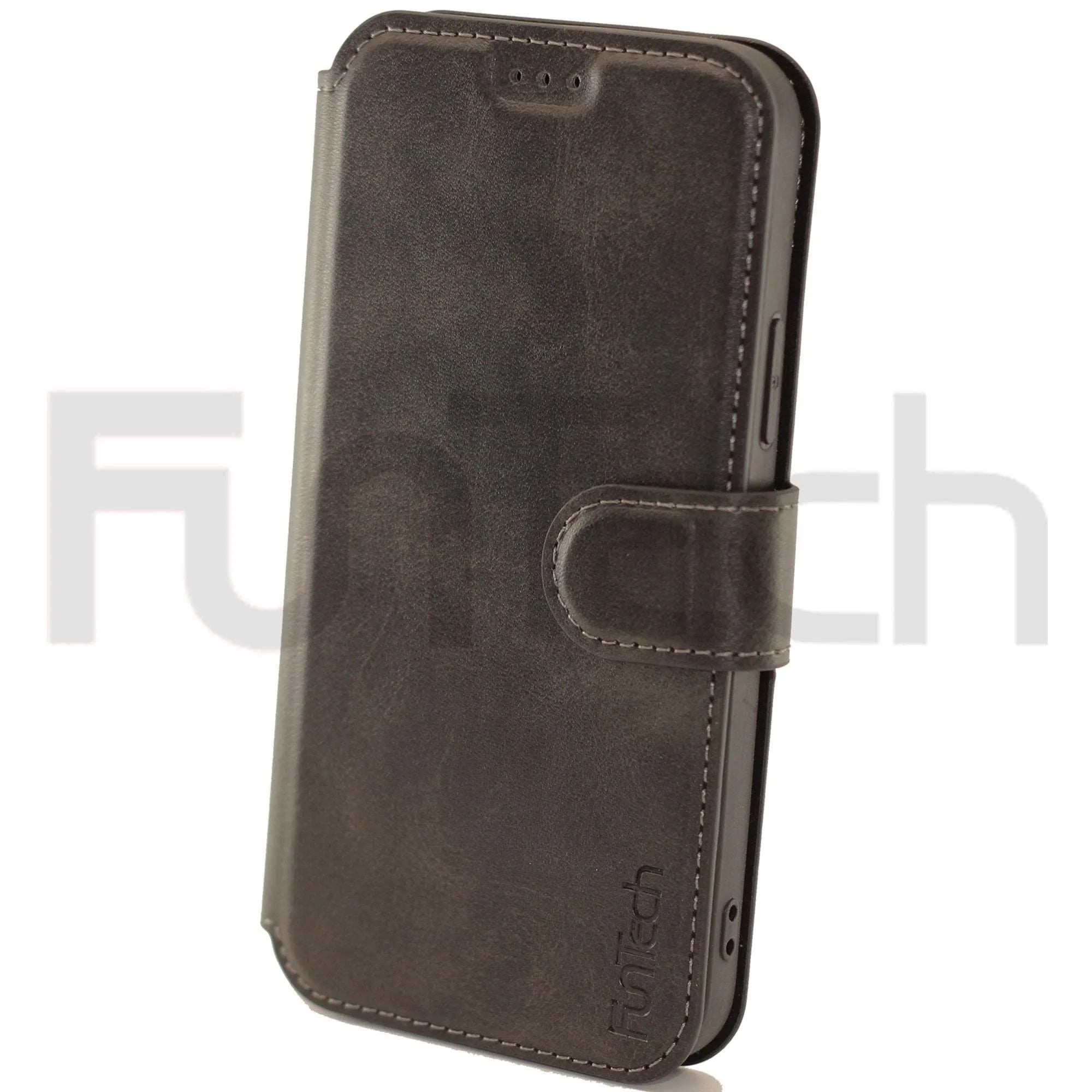 Apple iPhone 12/12 Pro  Leather Wallet Case Color Black