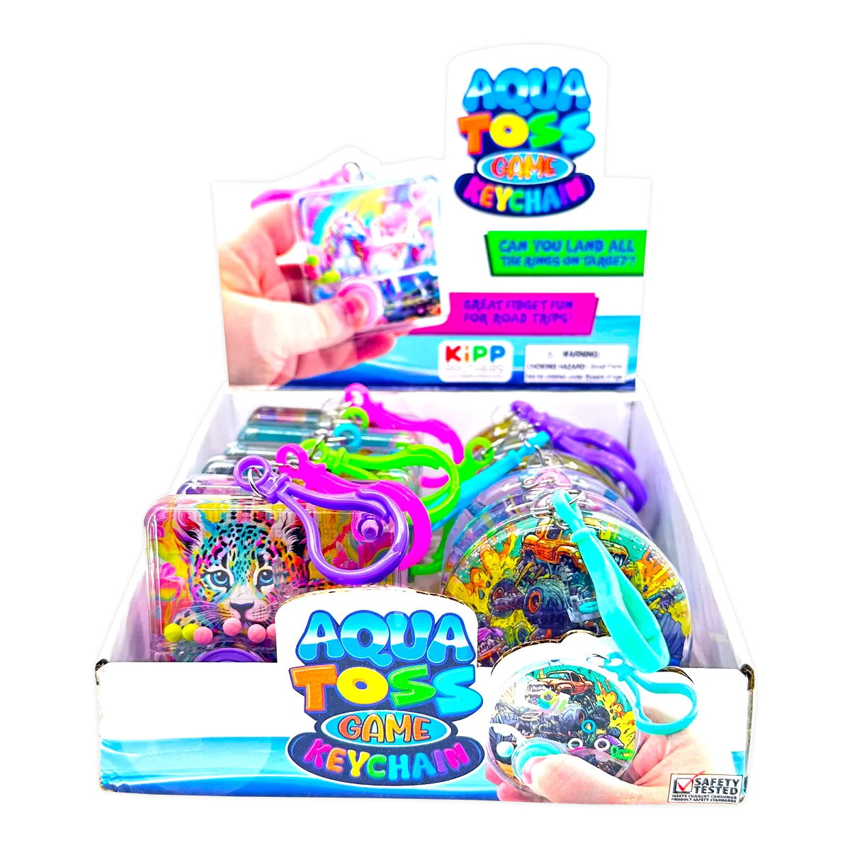 Aqua Ring Water Toss Game Keychain - 12 Pieces Per Retail Ready Display 25068