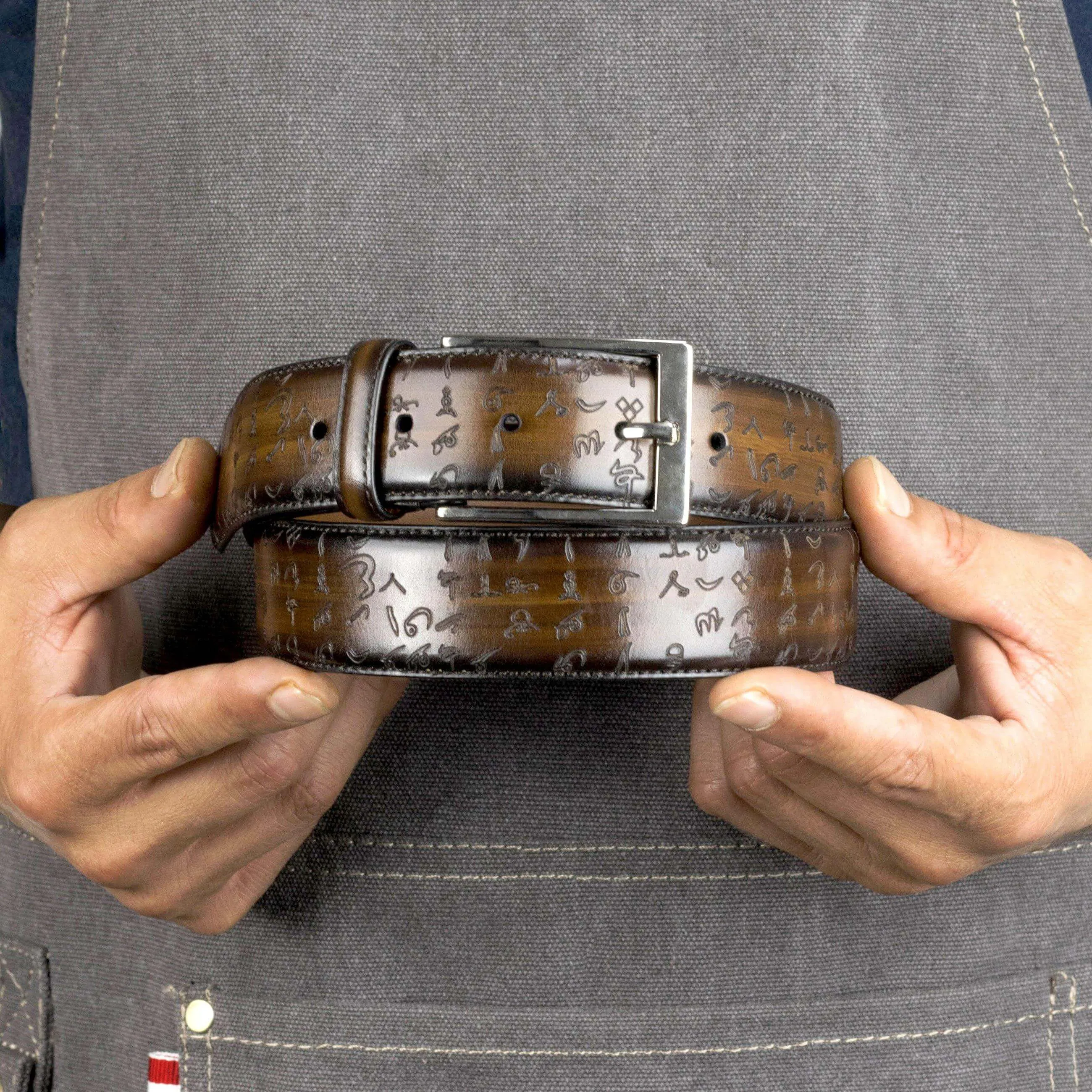 Arabic Matrix Patina Hamptons Belt