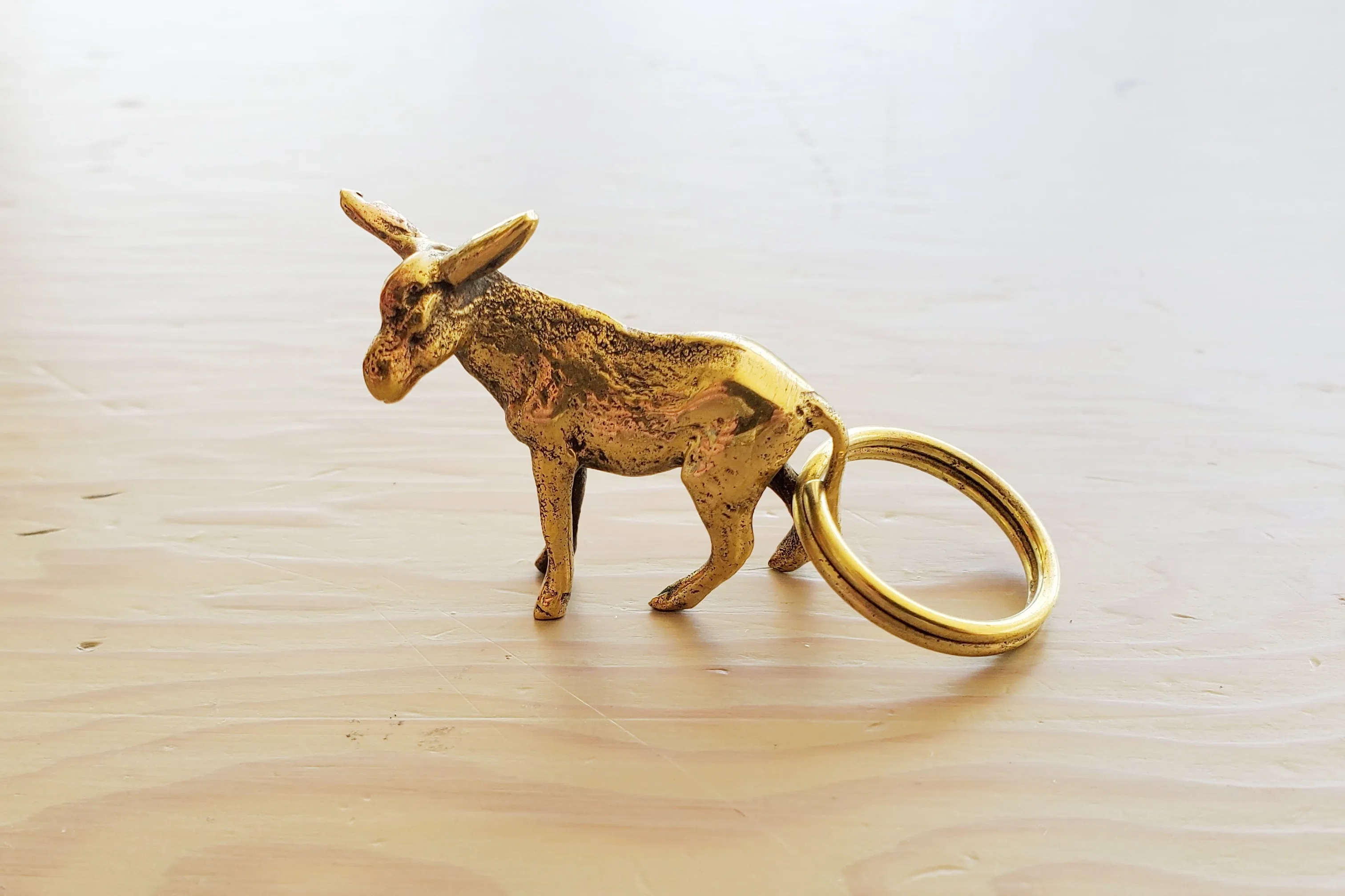 Aubock Key Rings "Elephant #5607" and "Donkey 5608"