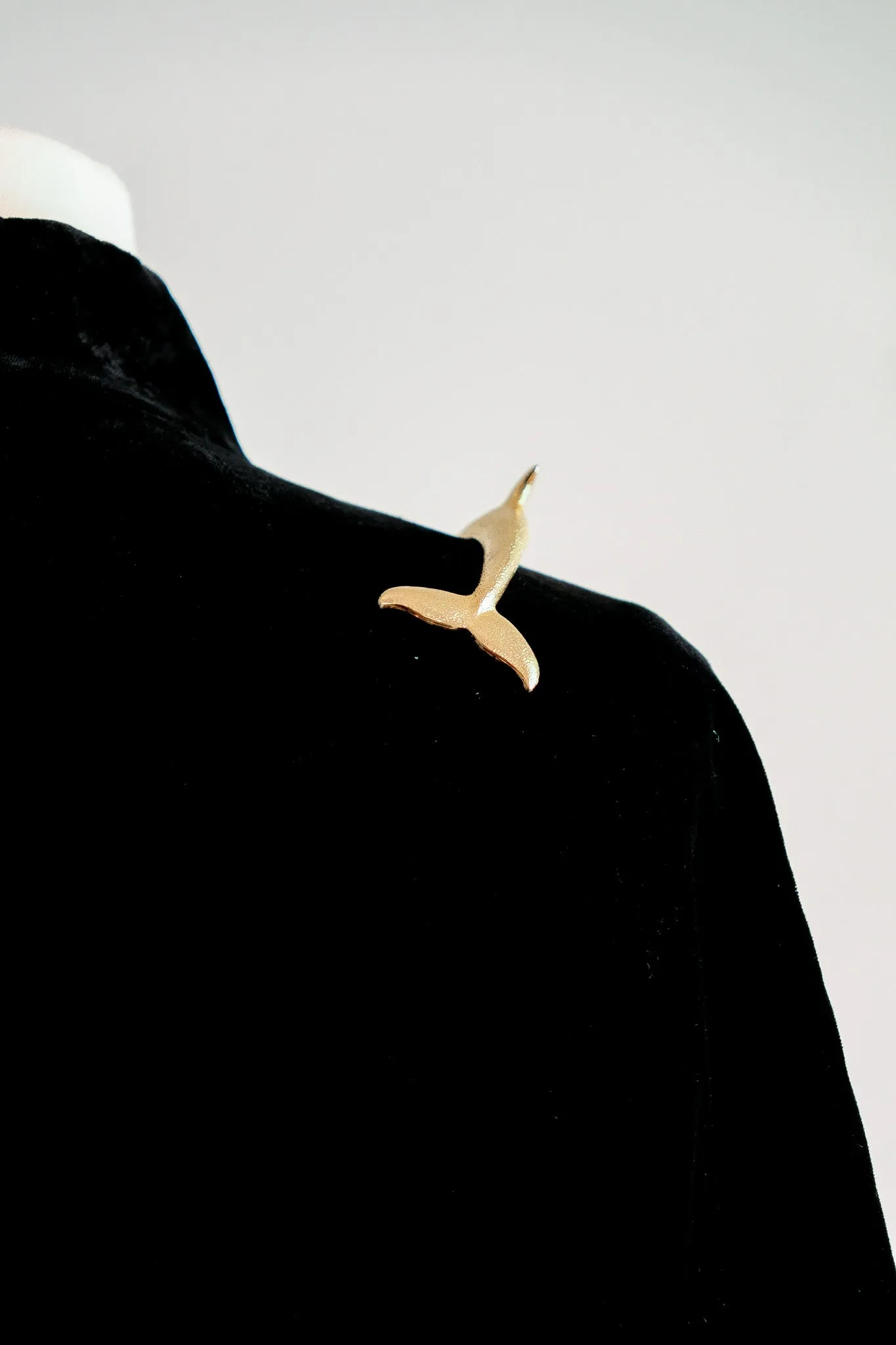 Avant Garde Gold Dolphin Shoulder Brooch