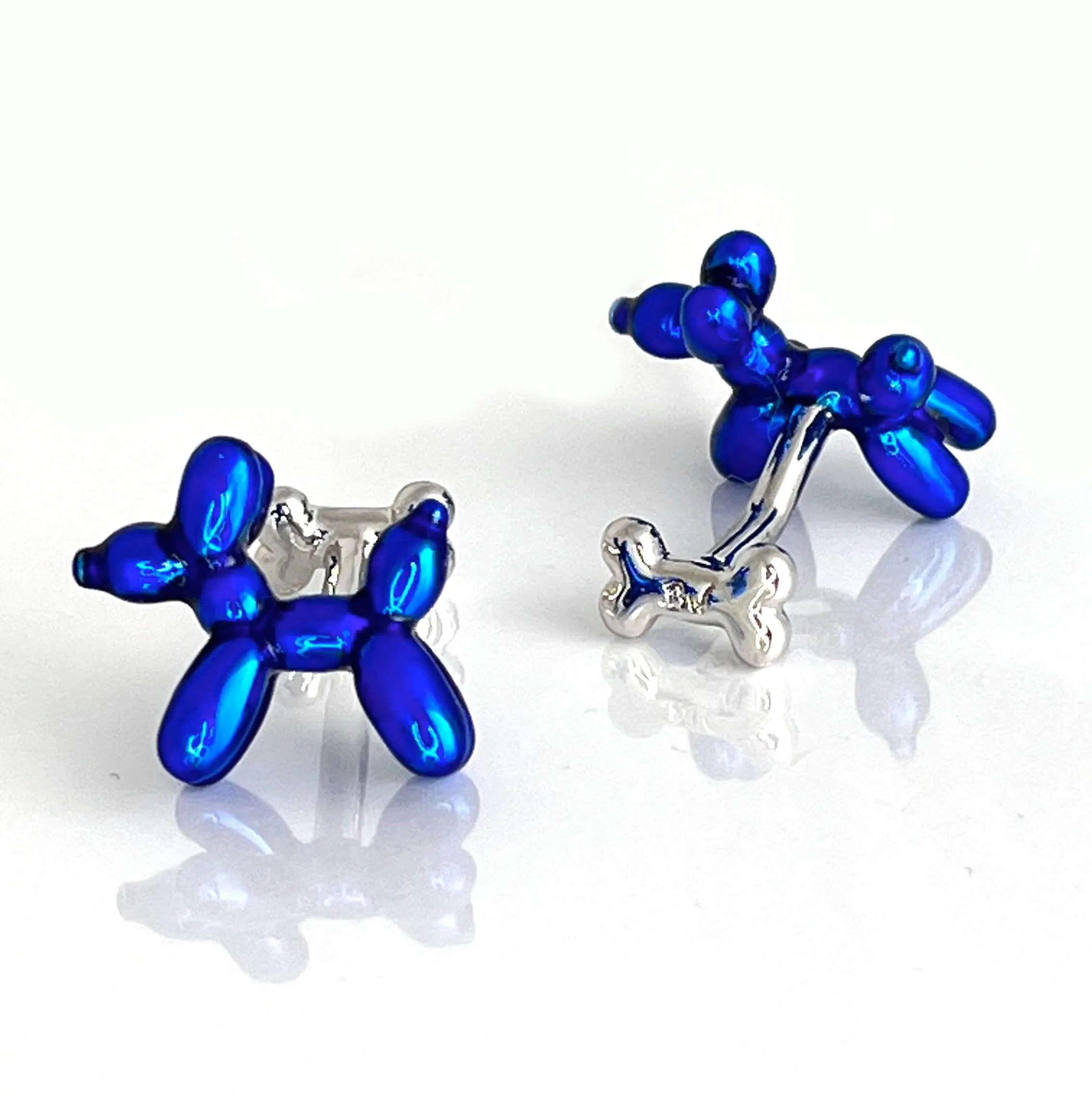 Babette Wasserman Blue Balloon Dog Cufflinks