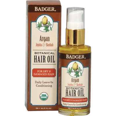 Badger Argan Botanical Hair Oil 2 fl oz