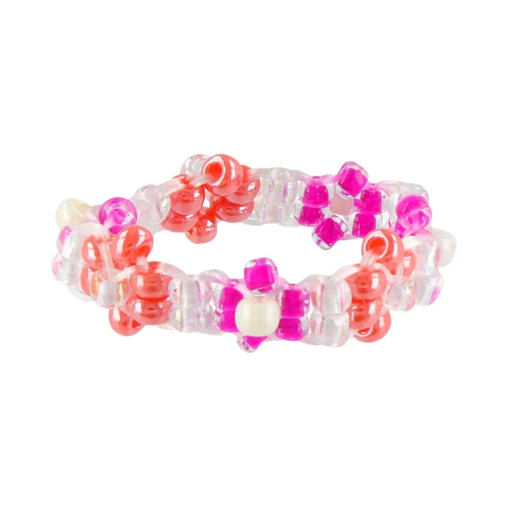 Beaded Flower Novelty Ring