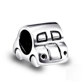 Beetle Car Bead Charm 925 Sterling Silver