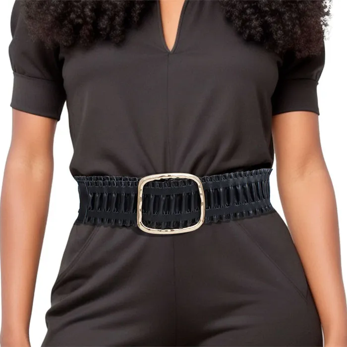 Belt Ruffled Wide Stretch for Women