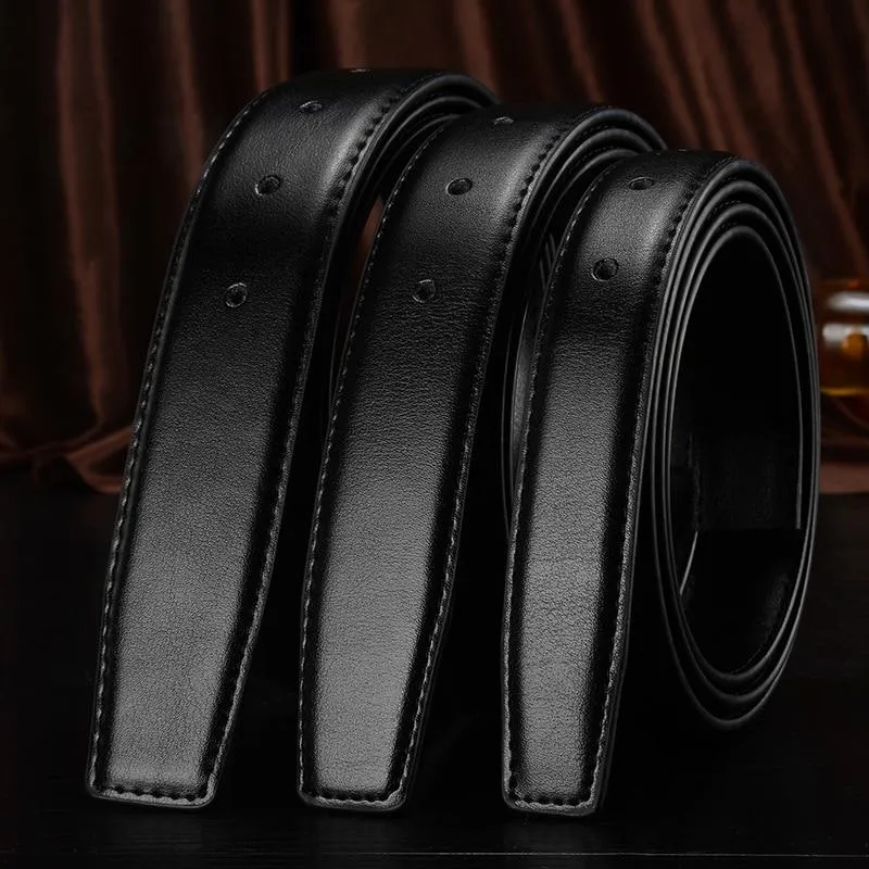 Benedetto Formal Leather Strap For Pin Belt Buckle