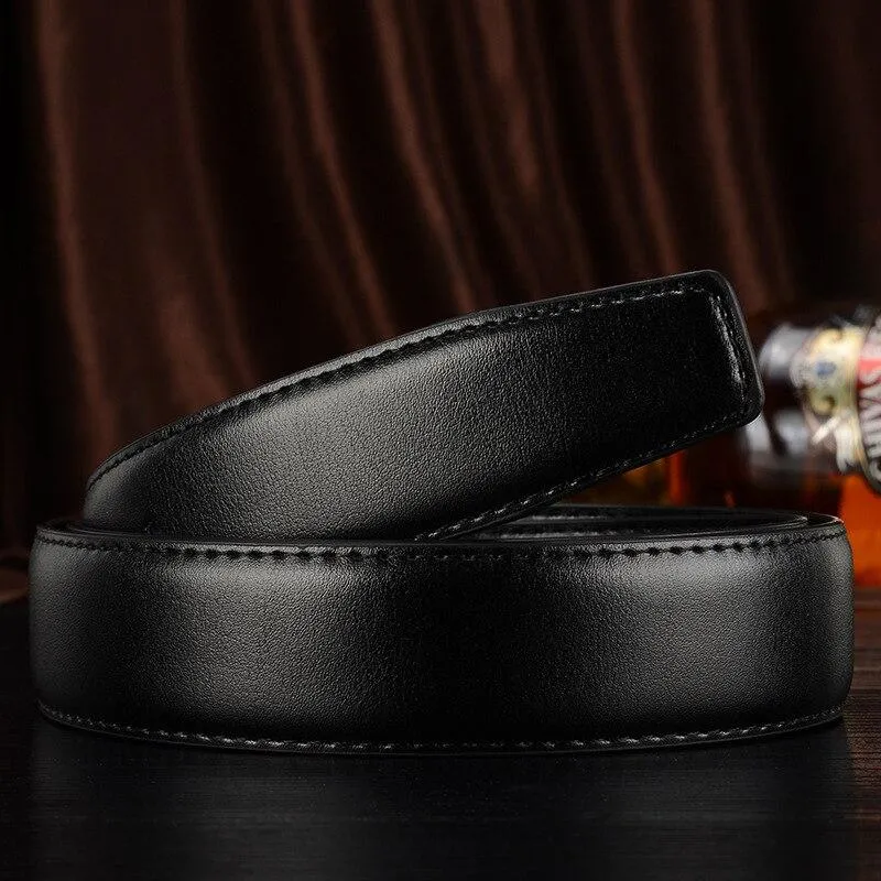 Benedetto Formal Leather Strap For Pin Belt Buckle