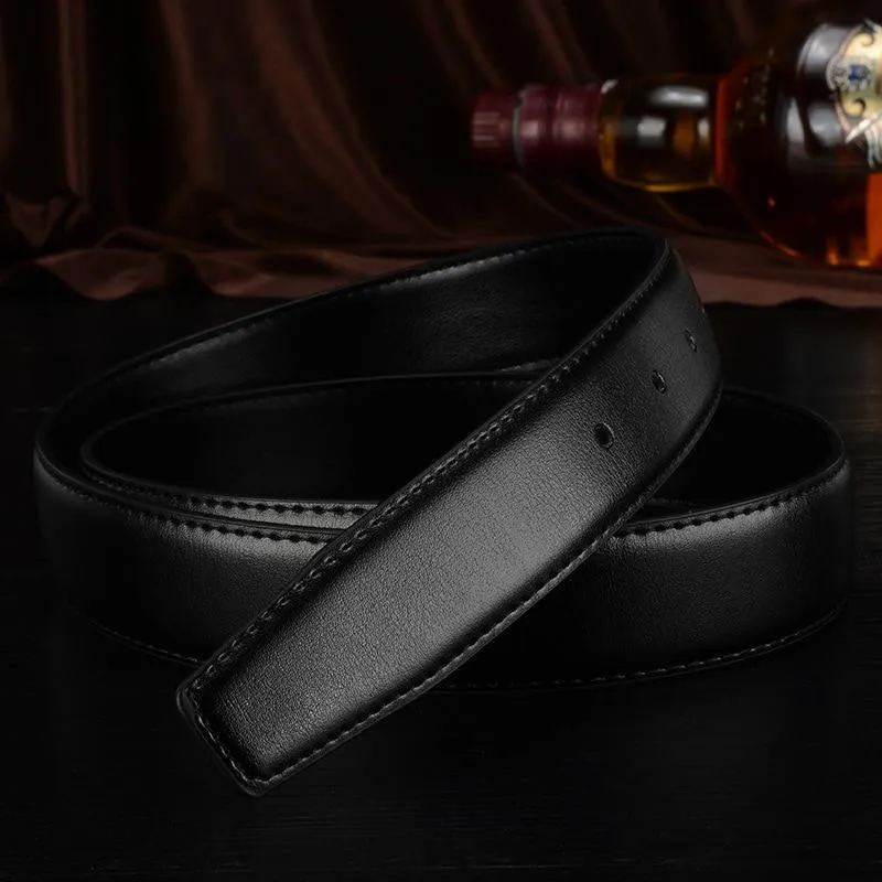 Benedetto Formal Leather Strap For Pin Belt Buckle