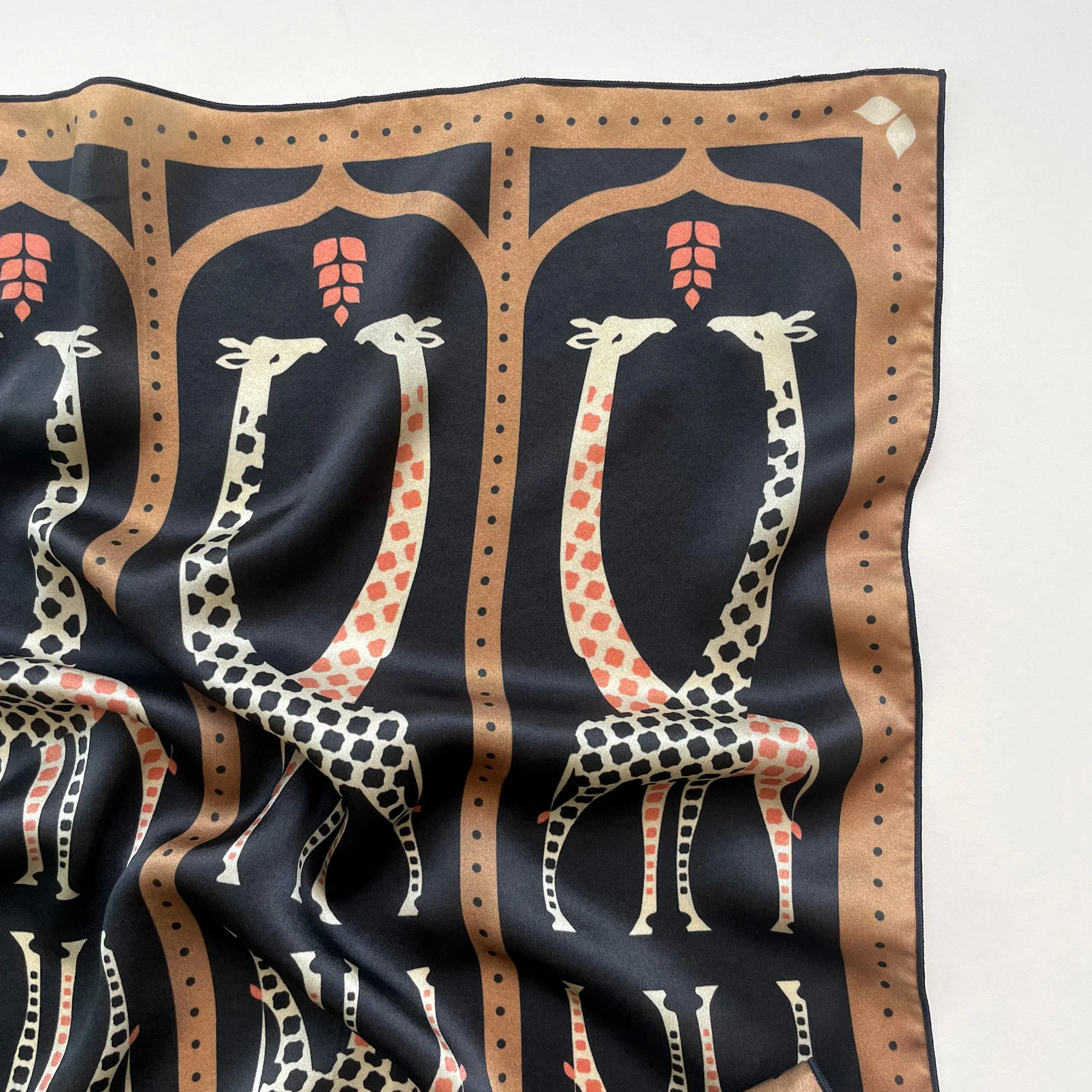 Big Camel Leopard - large giraffe silk scarf