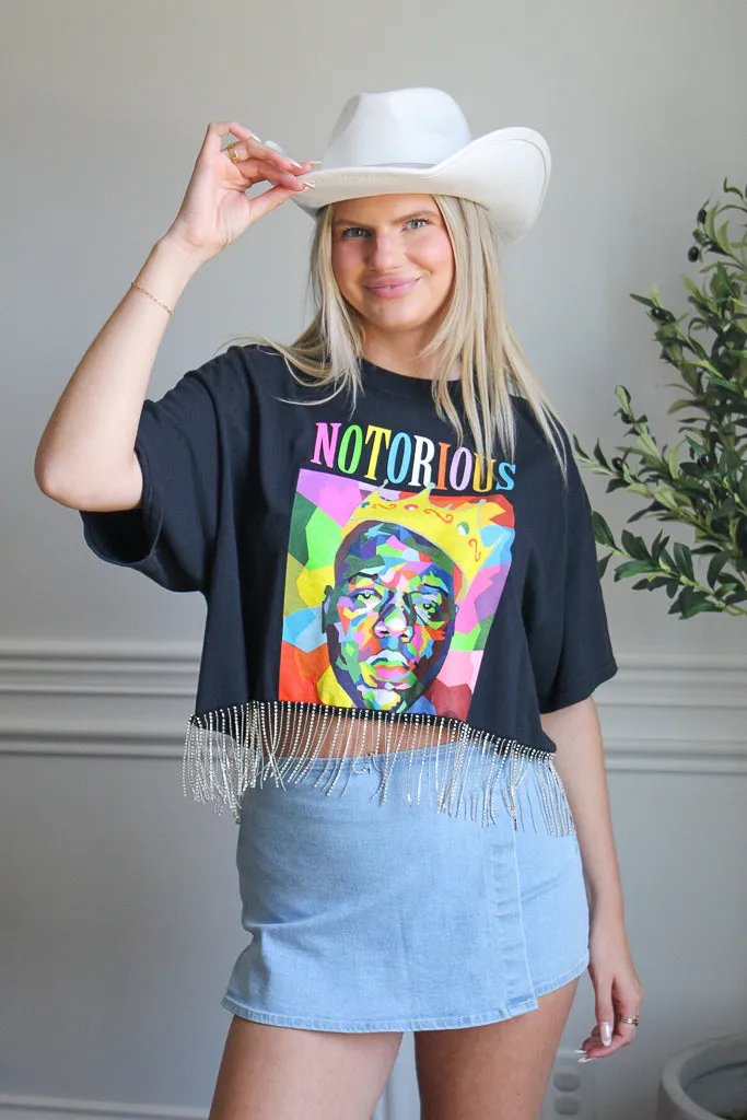 Biggie Rhinestone Fringe Tee