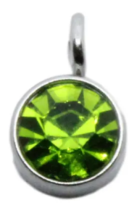 Birthstone Charm August (Engraved jewellery)