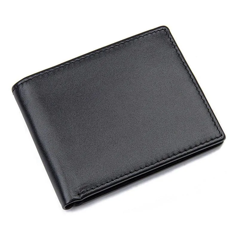 Black Leather Billfold Wallet for Men Black Bifold Wallet Coffee Leather Small Wallet For Men